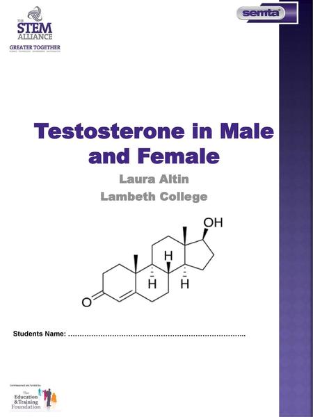 Testosterone in Male and Female