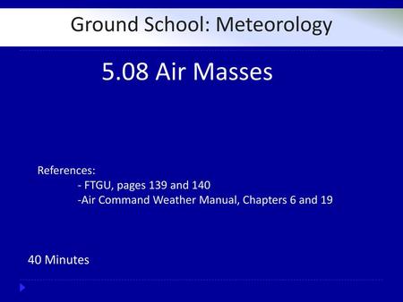Ground School: Meteorology