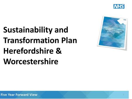 Sustainability and Transformation Plan