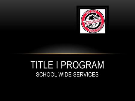Title I Program School Wide Services