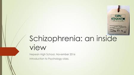 Schizophrenia: an inside view