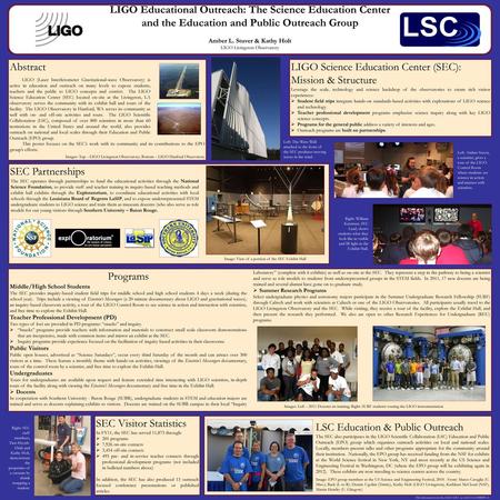 LIGO Educational Outreach: The Science Education Center