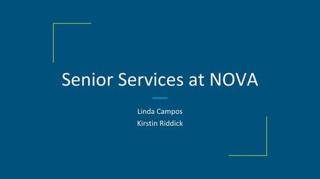 Senior Services at NOVA