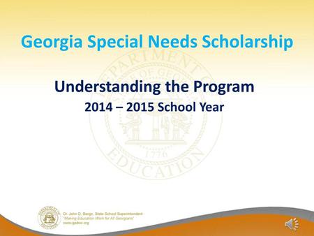 Georgia Special Needs Scholarship