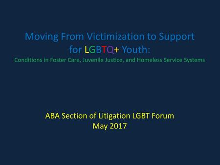 ABA Section of Litigation LGBT Forum