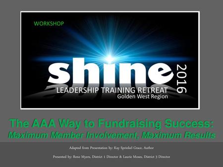 The AAA Way to Fundraising Success:
