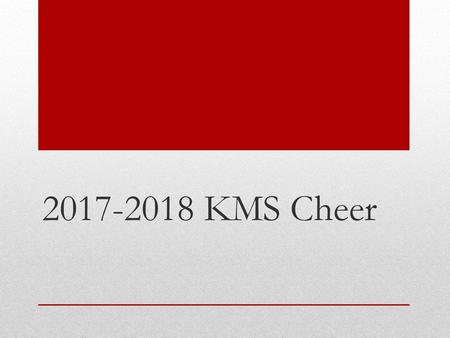 2017-2018 KMS Cheer.