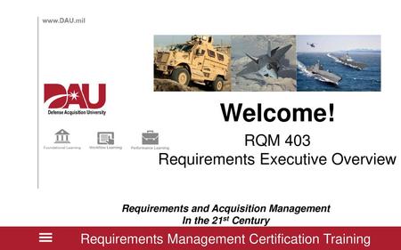 Requirements and Acquisition Management