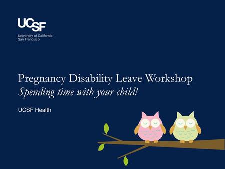 Pregnancy Disability Leave Workshop