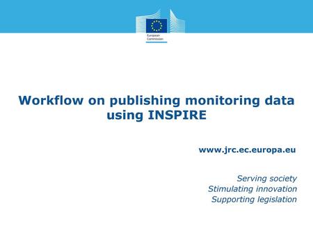 Workflow on publishing monitoring data using INSPIRE