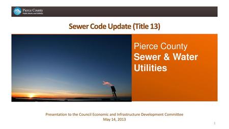 Sewer Code Update (Title 13)
