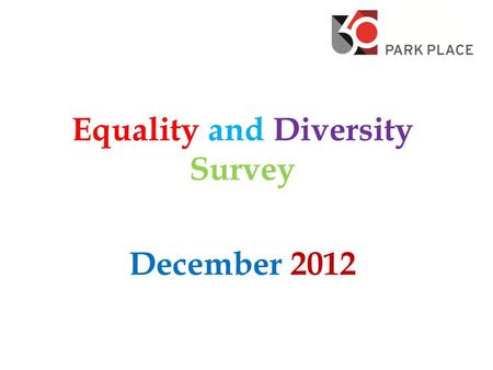 Equality and Diversity Survey