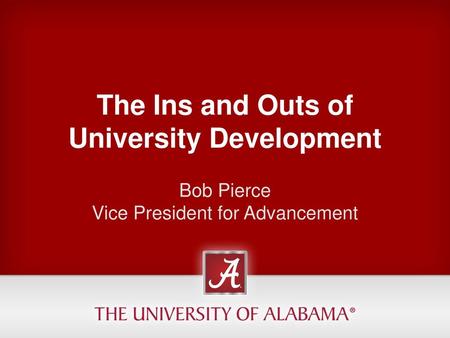 The Ins and Outs of University Development