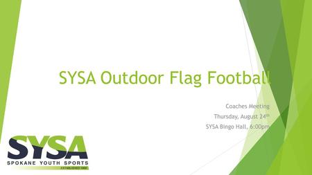 SYSA Outdoor Flag Football