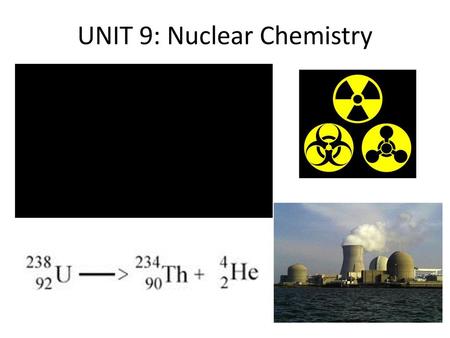 UNIT 9: Nuclear Chemistry