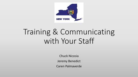 Training & Communicating with Your Staff