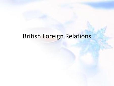 British Foreign Relations
