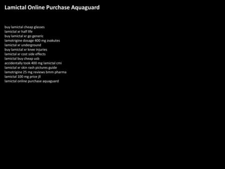 Lamictal Online Purchase Aquaguard