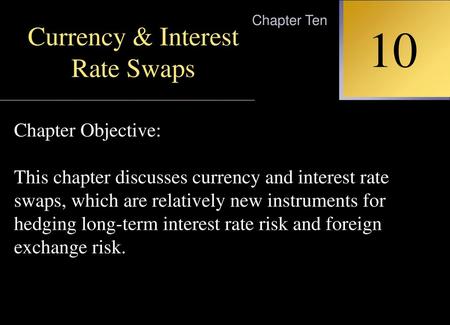 Chapter Outline Types of Swaps Size of the Swap Market The Swap Bank