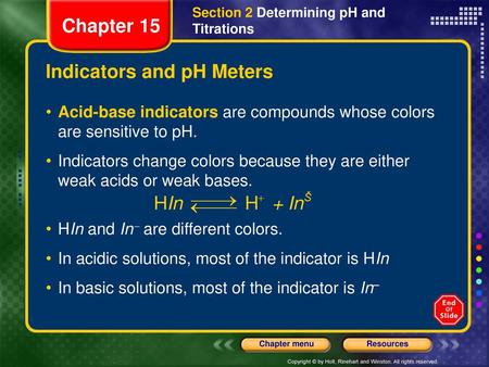 Indicators and pH Meters