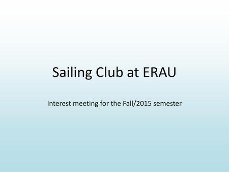 Interest meeting for the Fall/2015 semester