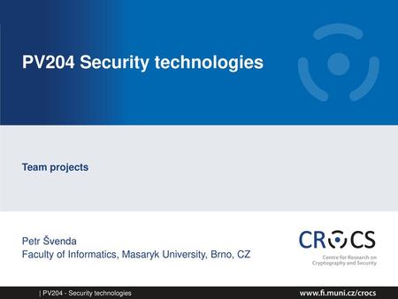 PV204 Security technologies
