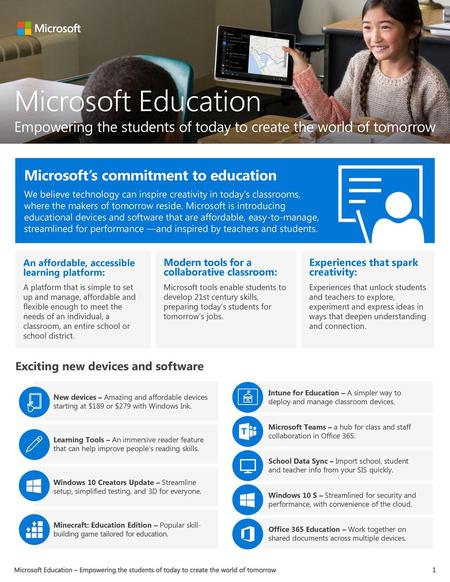 Microsoft’s commitment to education
