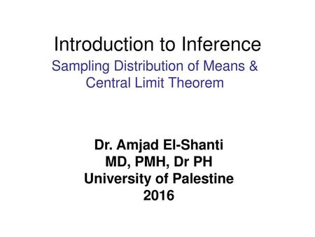 Introduction to Inference
