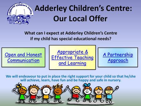 Adderley Children’s Centre: Our Local Offer