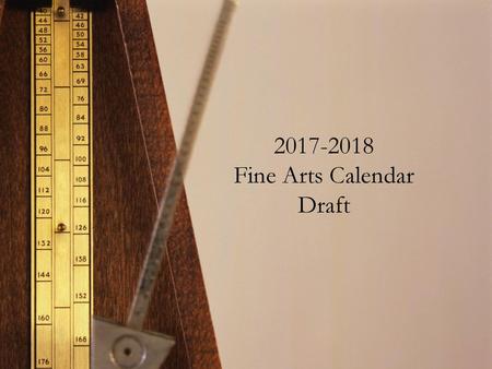 Fine Arts Calendar Draft