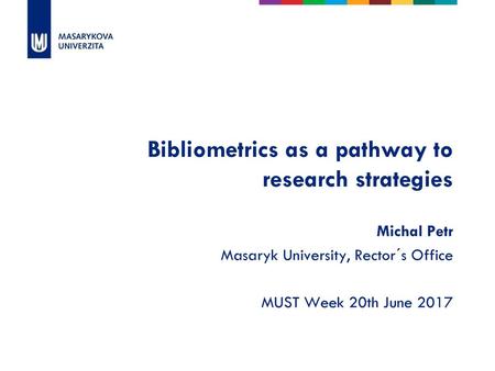 Bibliometrics as a pathway to research strategies