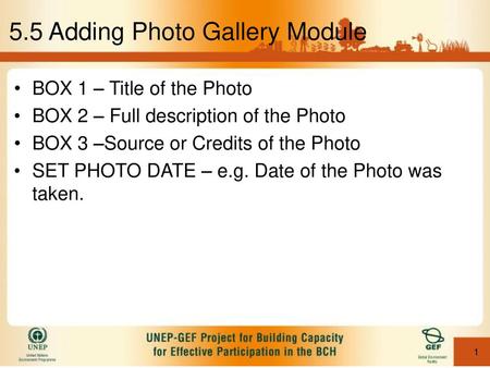 5.5 Adding Photo Gallery Module