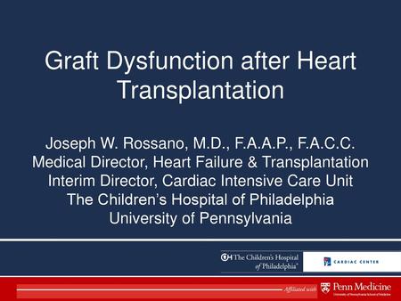 Graft Dysfunction after Heart Transplantation