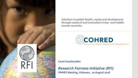 Research Fairness Initiative (RFI)
