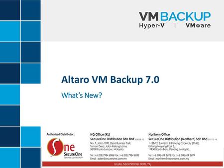 Altaro VM Backup 7.0 What’s New?.
