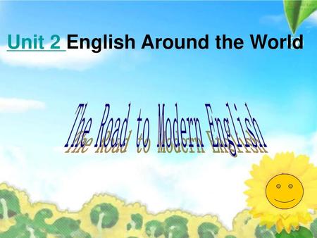 Unit 2 English Around the World