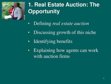1. Real Estate Auction: The Opportunity