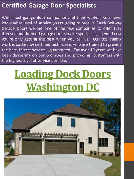Loading Dock Doors Washington DC