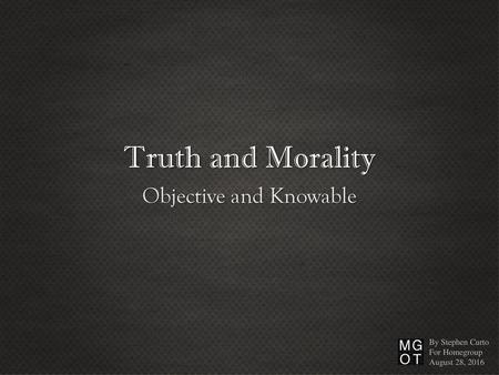 Objective and Knowable