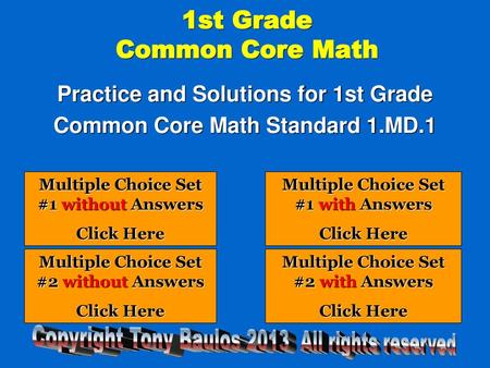 1st Grade Common Core Math