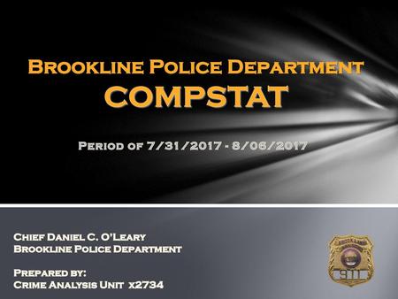 Brookline Police Department COMPSTAT