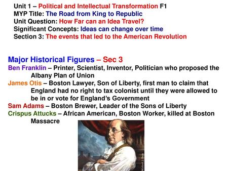 Major Historical Figures – Sec 3