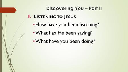 Discovering You – Part II