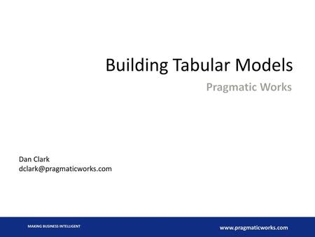 Building Tabular Models