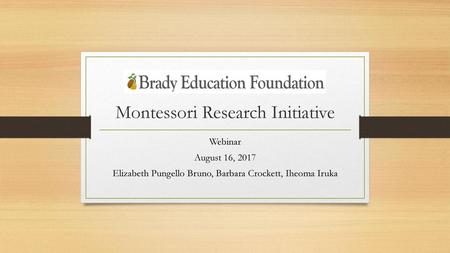 Montessori Research Initiative