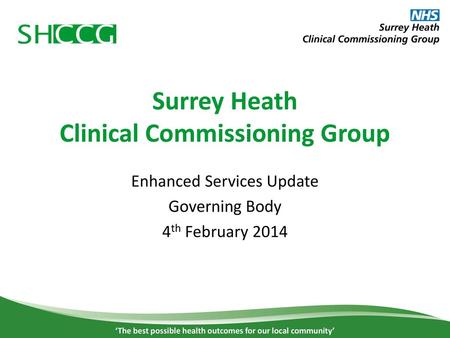 Surrey Heath Clinical Commissioning Group