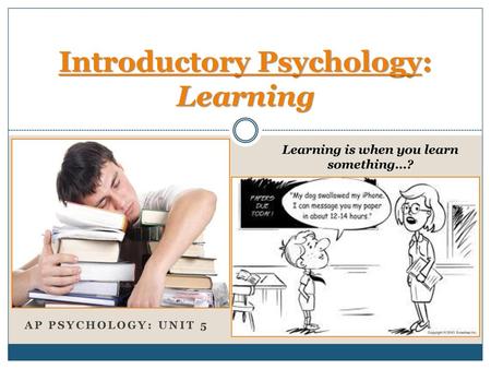 Introductory Psychology: Learning