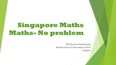 Singapore Maths Maths- No problem