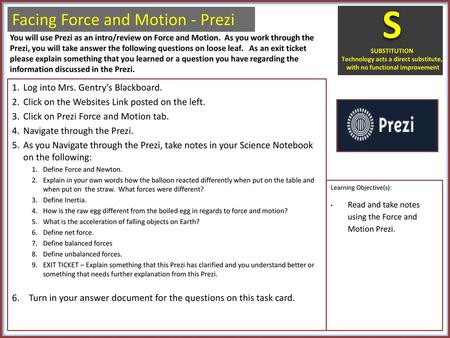Facing Force and Motion - Prezi