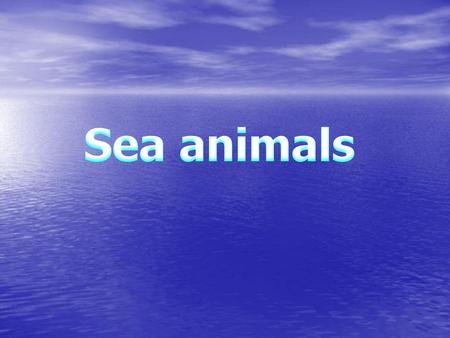 Sea animals.